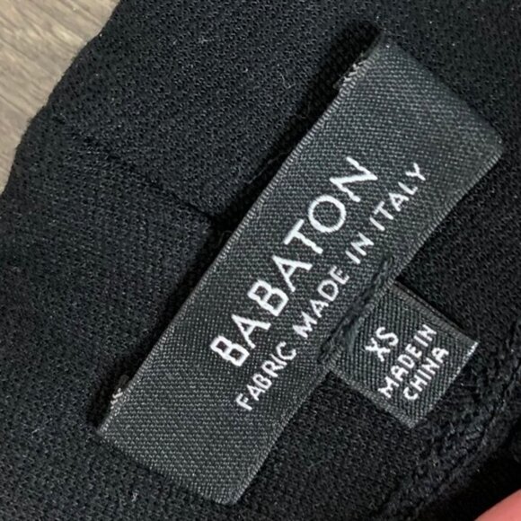 Aritzia Babaton Neil Leggings Stripes Pants Ponte Black Skinny Leg High Waist - Picture 9 of 14